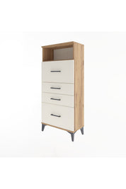 Arges Dolap Tek Raflı 4 Çekmeceli 60x30x134 - S17M103V7A