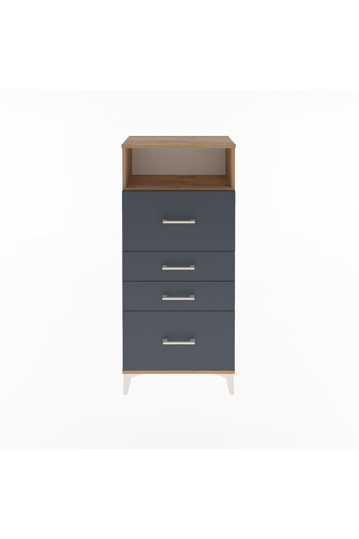 Arges Dolap Tek Raflı 4 Çekmeceli 60x30x134 - S17M103V8A
