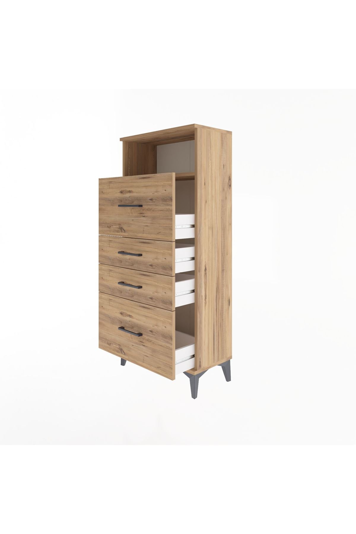 Arges Dolap Tek Raflı 4 Çekmeceli 60x30x134 - S17M103V9A