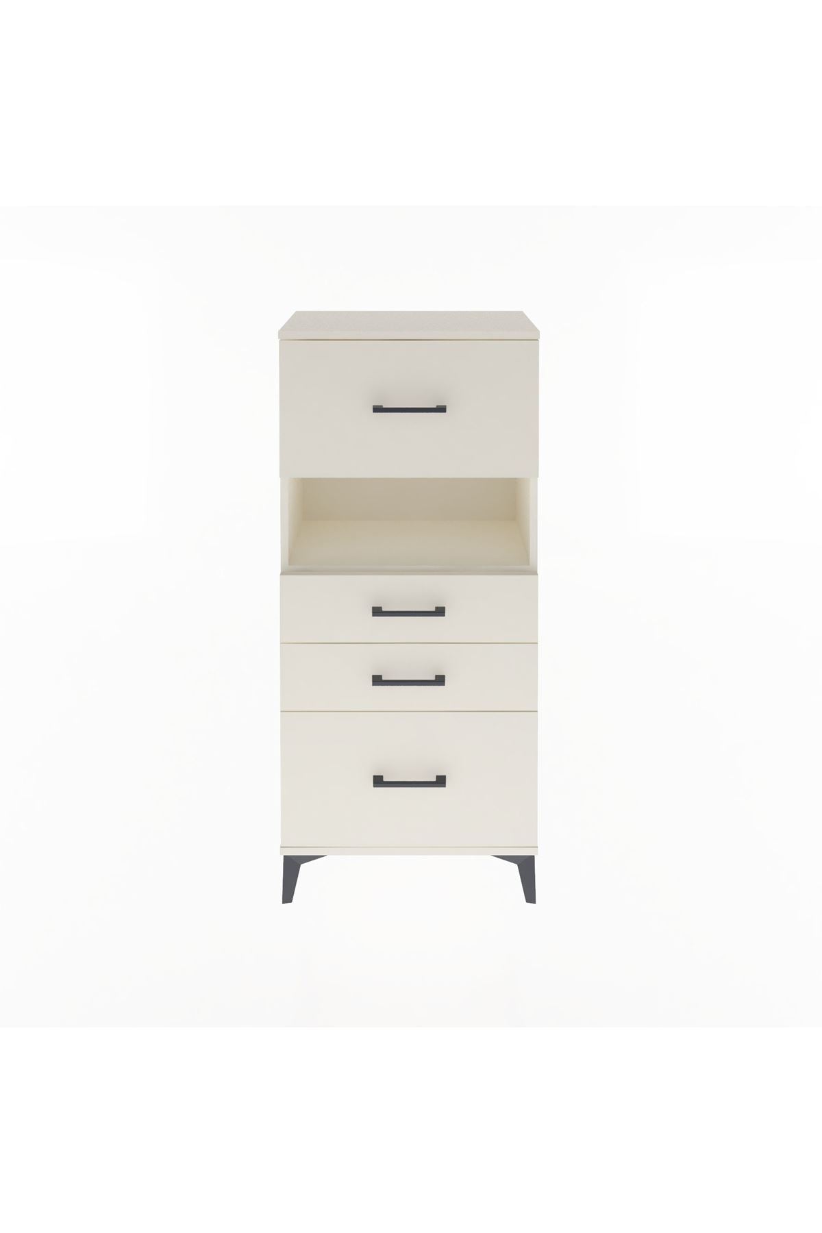 Arges Dolap Tek Raflı 4 Çekmeceli 60x30x134 - S17M104V1A