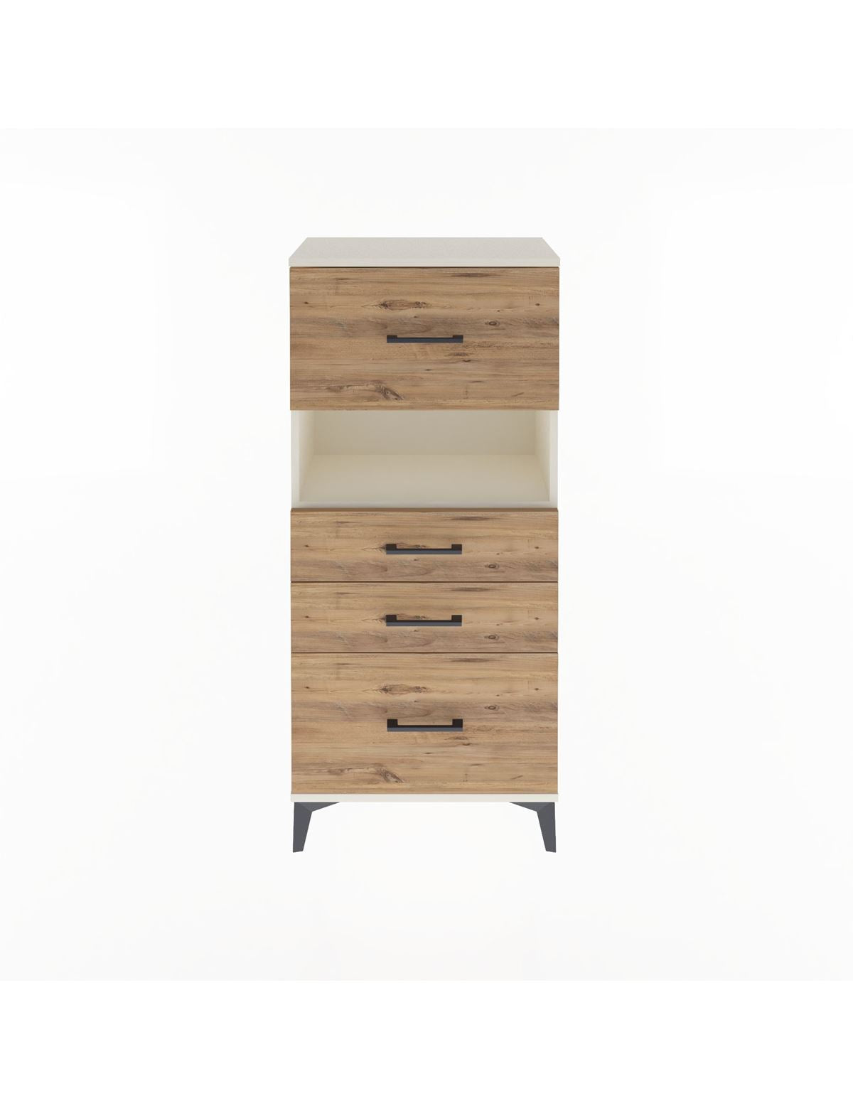 Arges Dolap Tek Raflı 4 Çekmeceli 60x30x134 - S17M104V3A