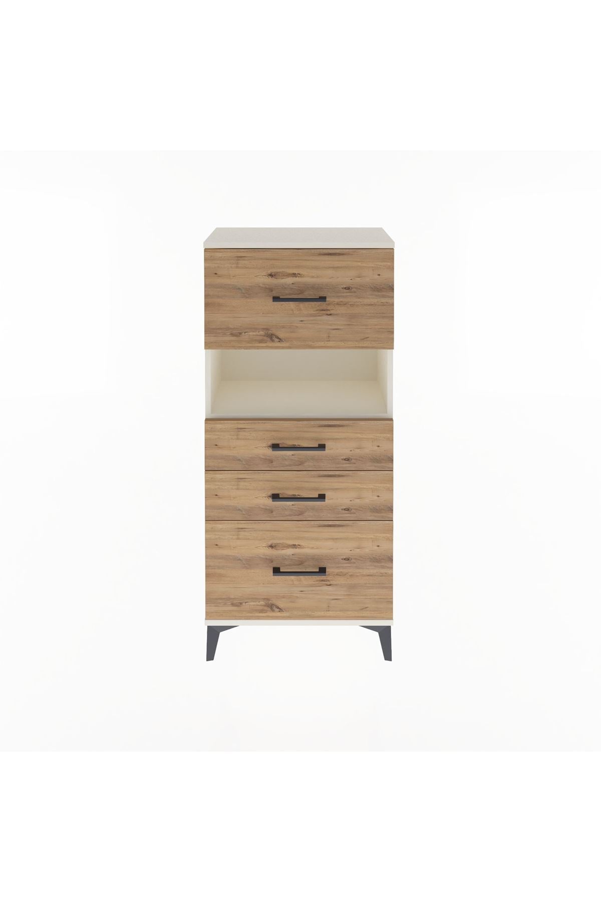 Arges Dolap Tek Raflı 4 Çekmeceli 60x30x134 - S17M104V3A
