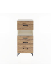 Arges Dolap Tek Raflı 4 Çekmeceli 60x30x134 - S17M104V3A