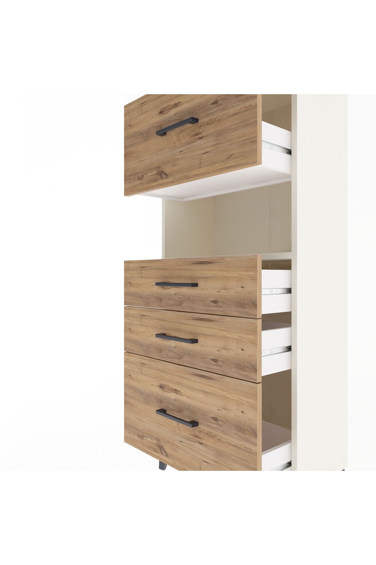 Arges Dolap Tek Raflı 4 Çekmeceli 60x30x134 - S17M104V3A