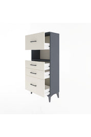 Arges Dolap Tek Raflı 4 Çekmeceli 60x30x134 - S17M104V4A
