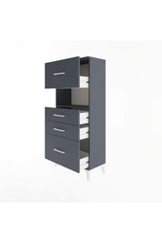 Arges Dolap Tek Raflı 4 Çekmeceli 60x30x134 - S17M104V5A