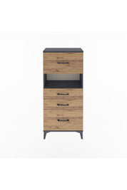Arges Dolap Tek Raflı 4 Çekmeceli 60x30x134 - S17M104V6A