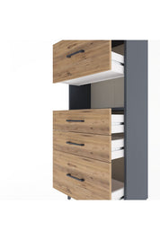 Arges Dolap Tek Raflı 4 Çekmeceli 60x30x134 - S17M104V6A