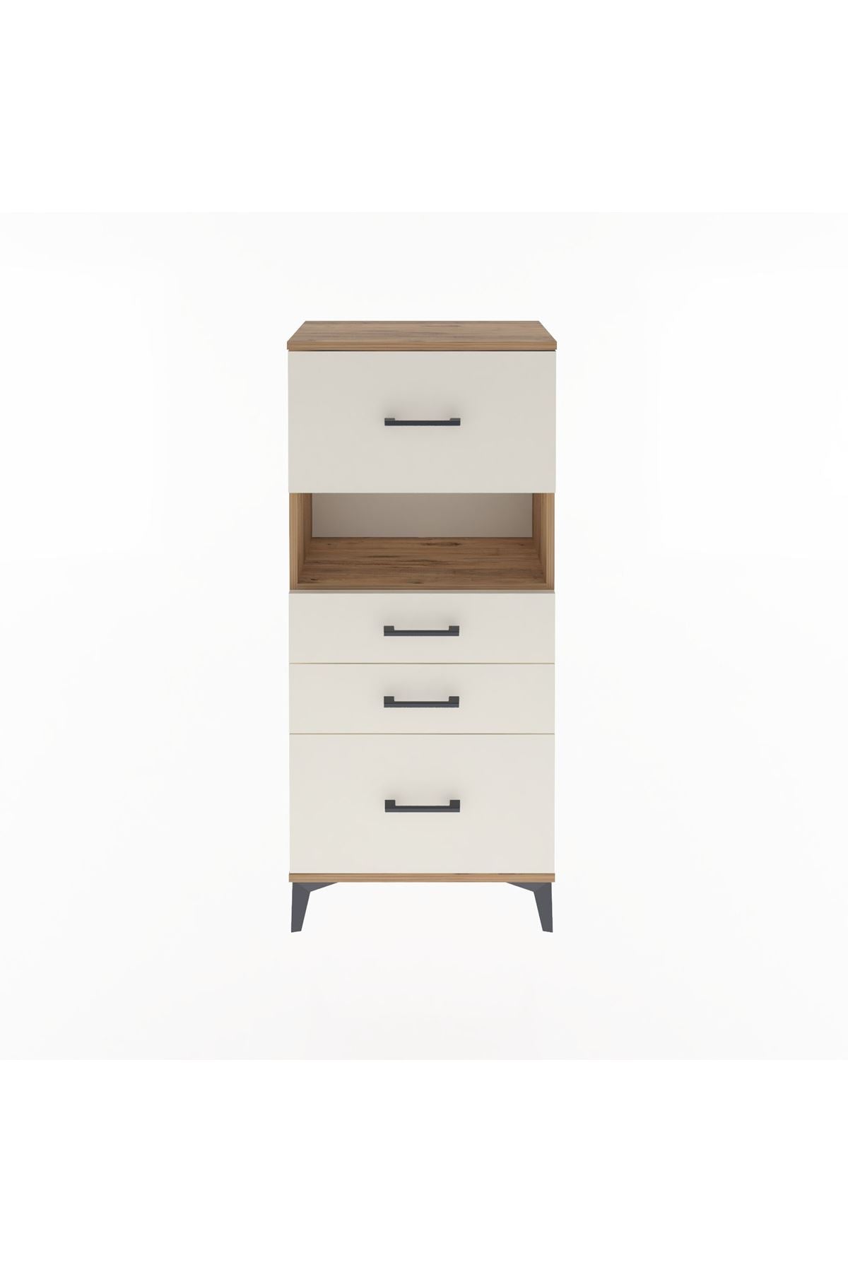 Arges Dolap Tek Raflı 4 Çekmeceli 60x30x134 - S17M104V7A