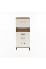 Arges Dolap Tek Raflı 4 Çekmeceli 60x30x134 - S17M104V7A