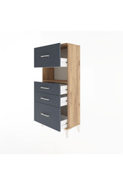 Arges Dolap Tek Raflı 4 Çekmeceli 60x30x134 - S17M104V8A