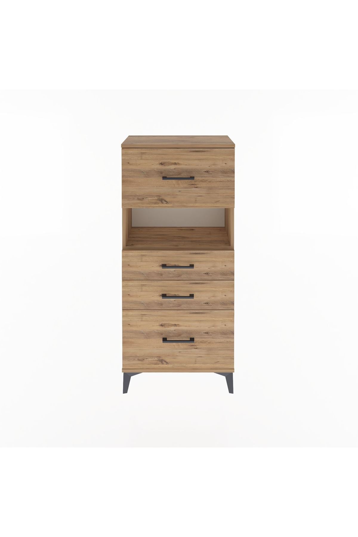 Arges Dolap Tek Raflı 4 Çekmeceli 60x30x134 - S17M104V9A