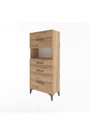 Arges Dolap Tek Raflı 4 Çekmeceli 60x30x134 - S17M104V9A