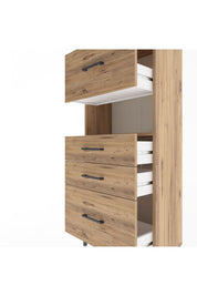 Arges Dolap Tek Raflı 4 Çekmeceli 60x30x134 - S17M104V9A