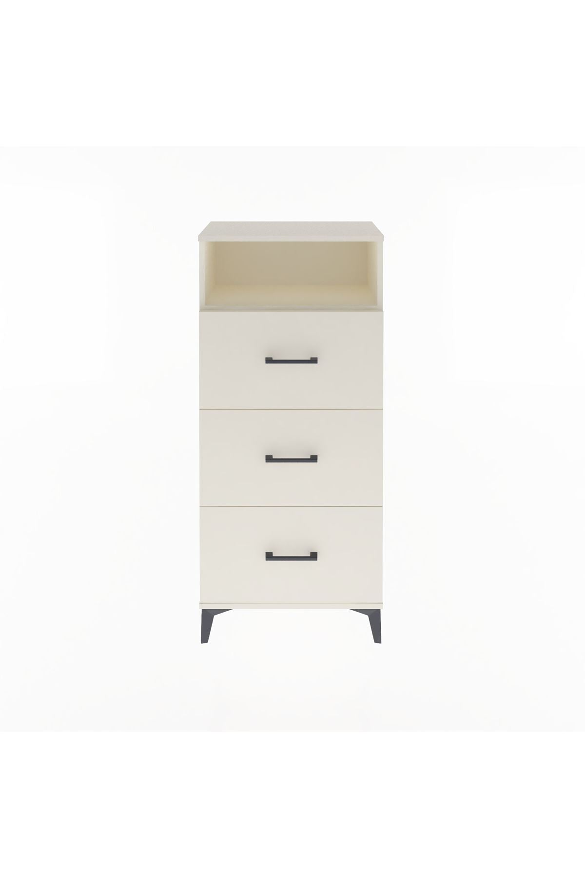 Arges Dolap Tek Raflı 3 Çekmeceli 60x30x134 - S17M105V1A