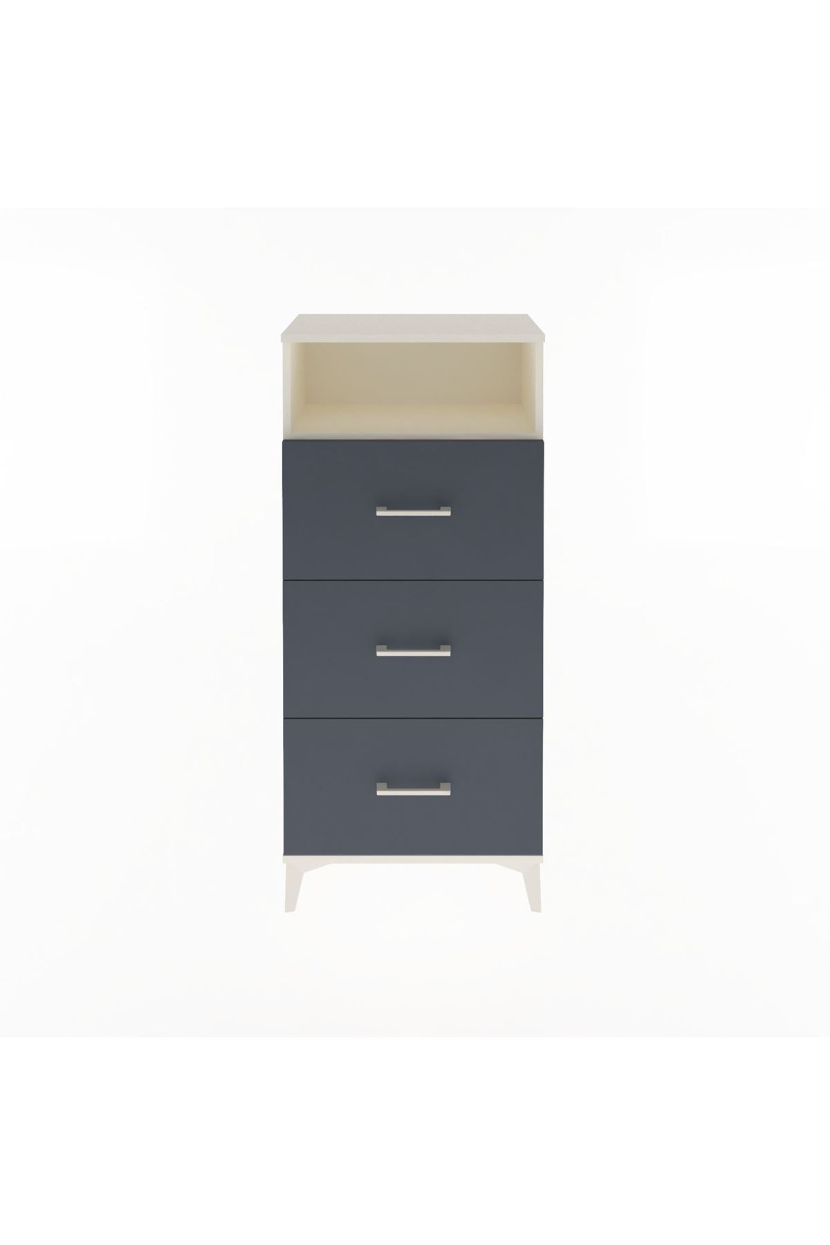 Arges Dolap Tek Raflı 3 Çekmeceli 60x30x134 - S17M105V2A