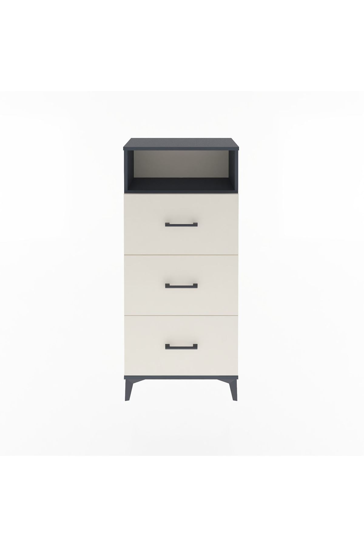 Arges Dolap Tek Raflı 3 Çekmeceli 60x30x134 - S17M105V4A