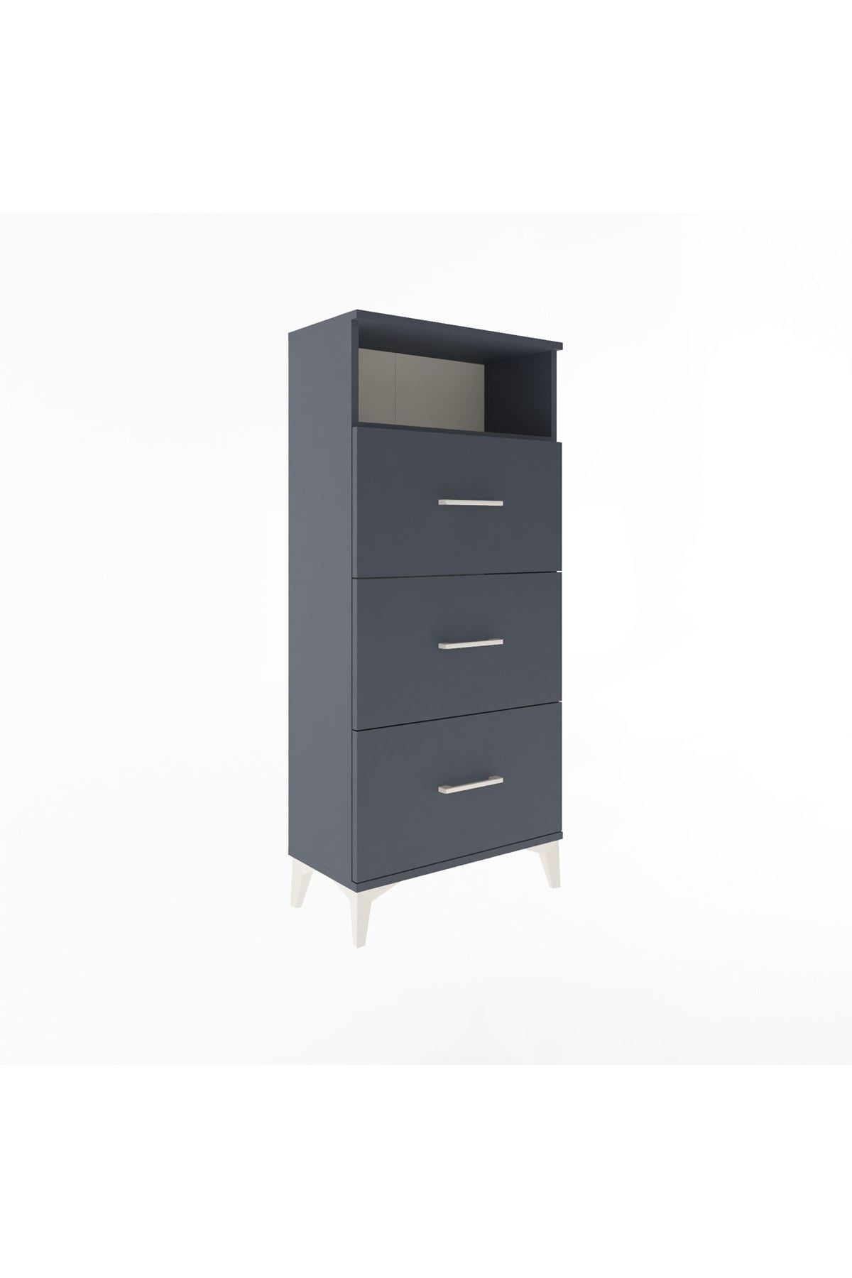 Arges Dolap Tek Raflı 3 Çekmeceli 60x30x134 - S17M105V5A