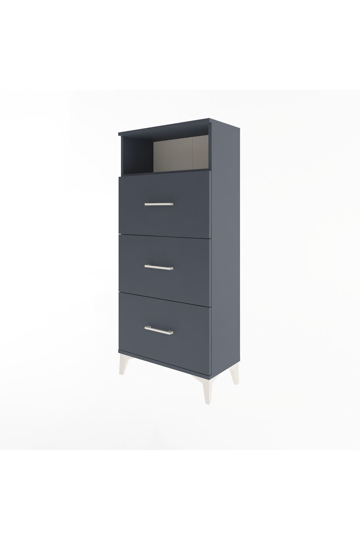 Arges Dolap Tek Raflı 3 Çekmeceli 60x30x134 - S17M105V5A