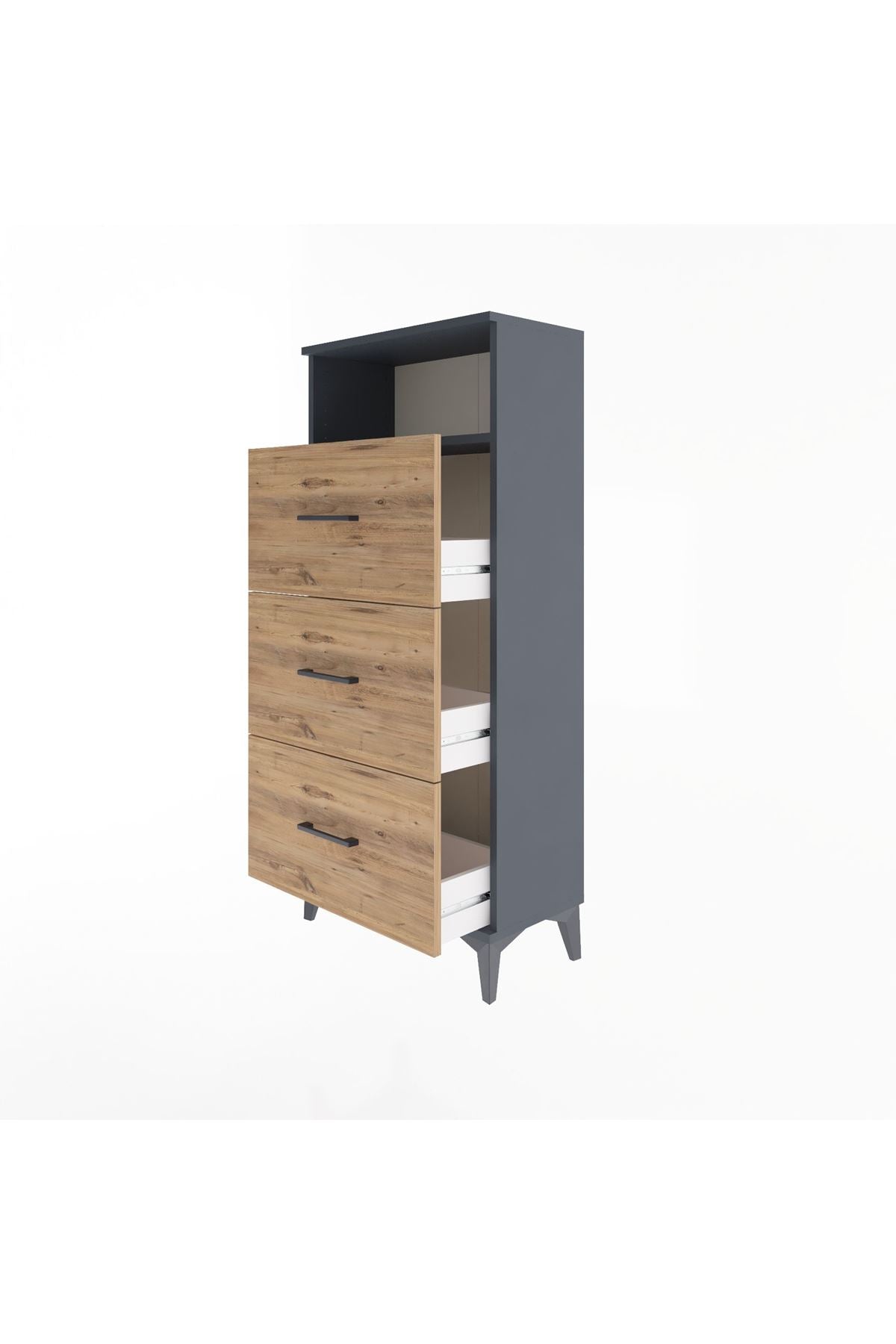 Arges Dolap Tek Raflı 3 Çekmeceli 60x30x134 - S17M105V6A