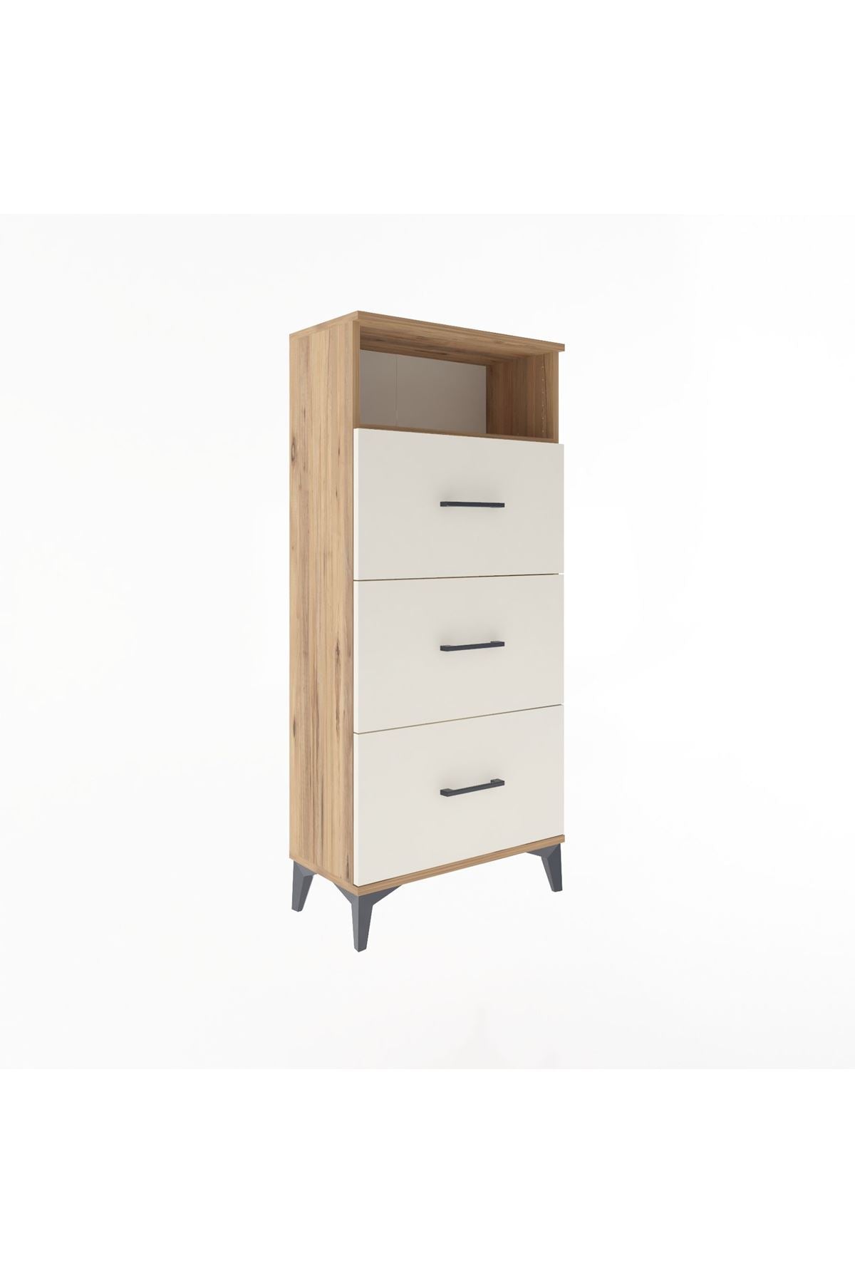 Arges Dolap Tek Raflı 3 Çekmeceli 60x30x134 - S17M105V7A