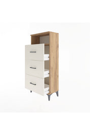 Arges Dolap Tek Raflı 3 Çekmeceli 60x30x134 - S17M105V7A