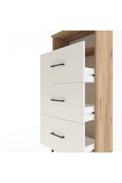 Arges Dolap Tek Raflı 3 Çekmeceli 60x30x134 - S17M105V7A