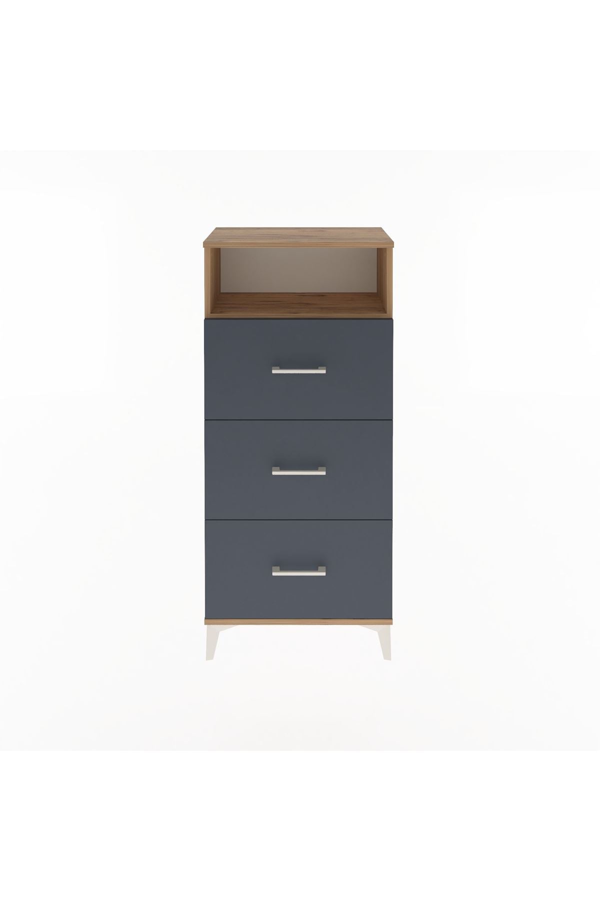 Arges Dolap Tek Raflı 3 Çekmeceli 60x30x134 - S17M105V8A