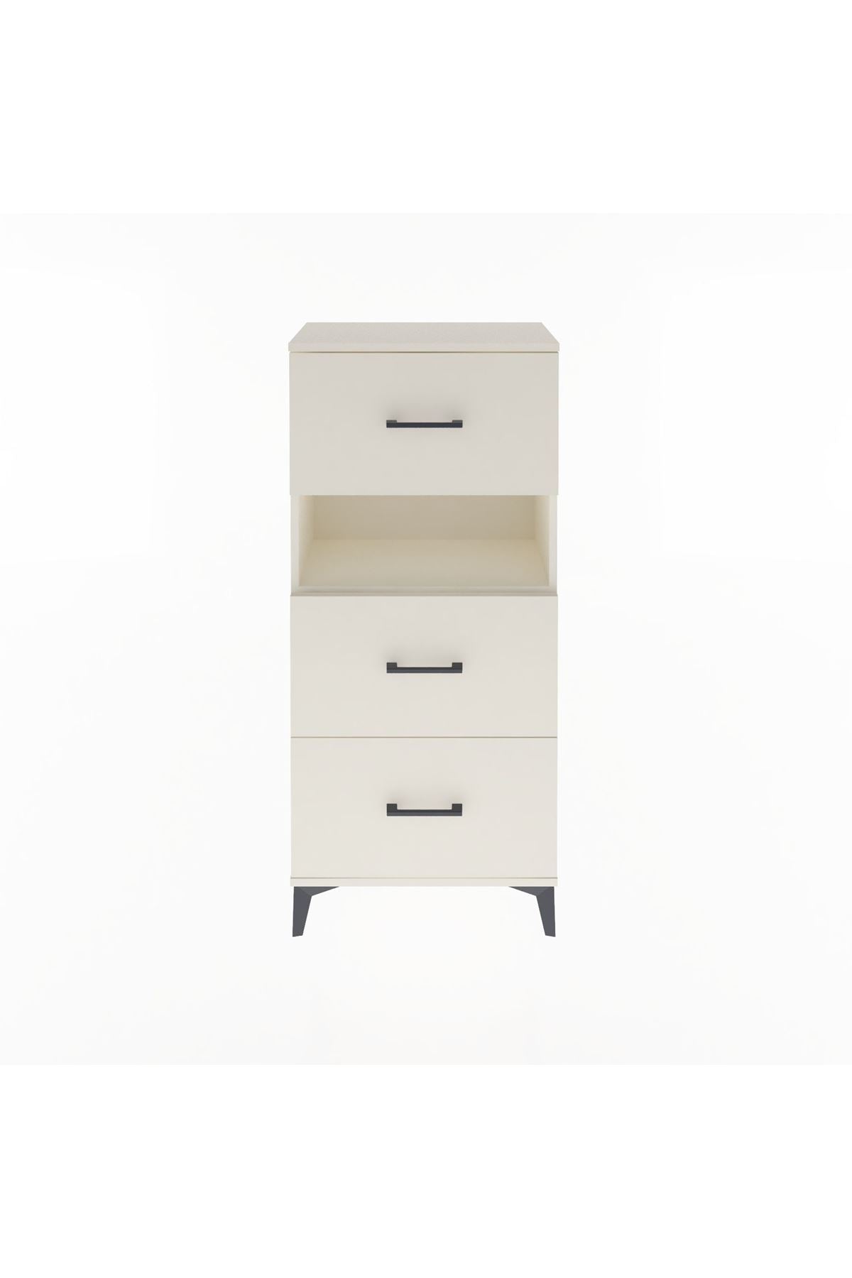 Arges Dolap Tek Raflı 3 Çekmeceli 60x30x134 - S17M106V1A