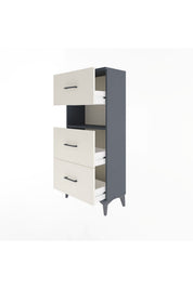 Arges Dolap Tek Raflı 3 Çekmeceli 60x30x134 - S17M106V4A