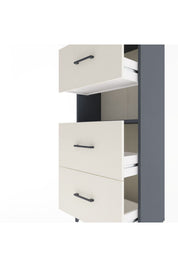 Arges Dolap Tek Raflı 3 Çekmeceli 60x30x134 - S17M106V4A