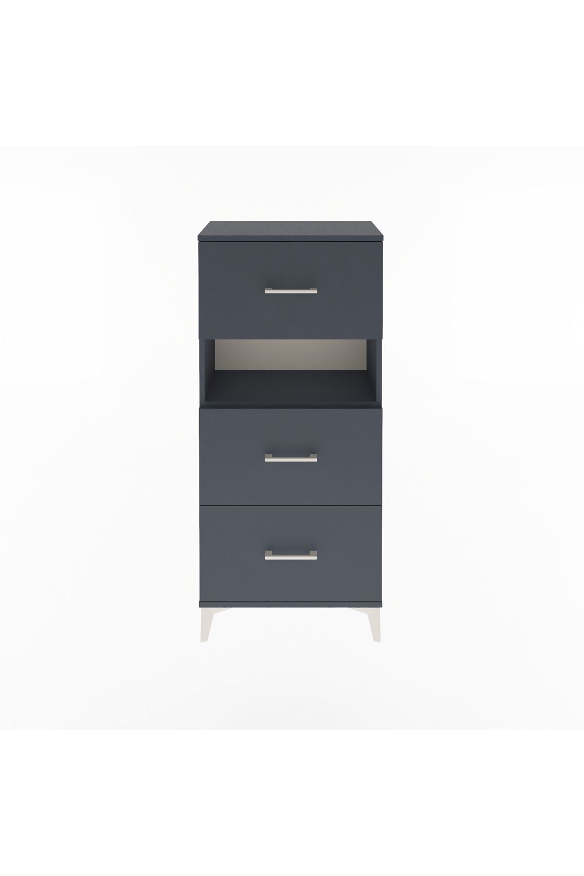 Arges Dolap Tek Raflı 3 Çekmeceli 60x30x134 - S17M106V5A