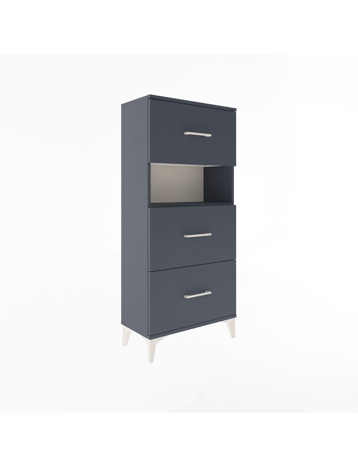 Arges Dolap Tek Raflı 3 Çekmeceli 60x30x134 - S17M106V5A