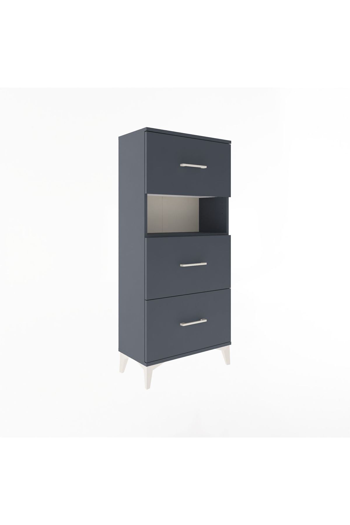 Arges Dolap Tek Raflı 3 Çekmeceli 60x30x134 - S17M106V5A