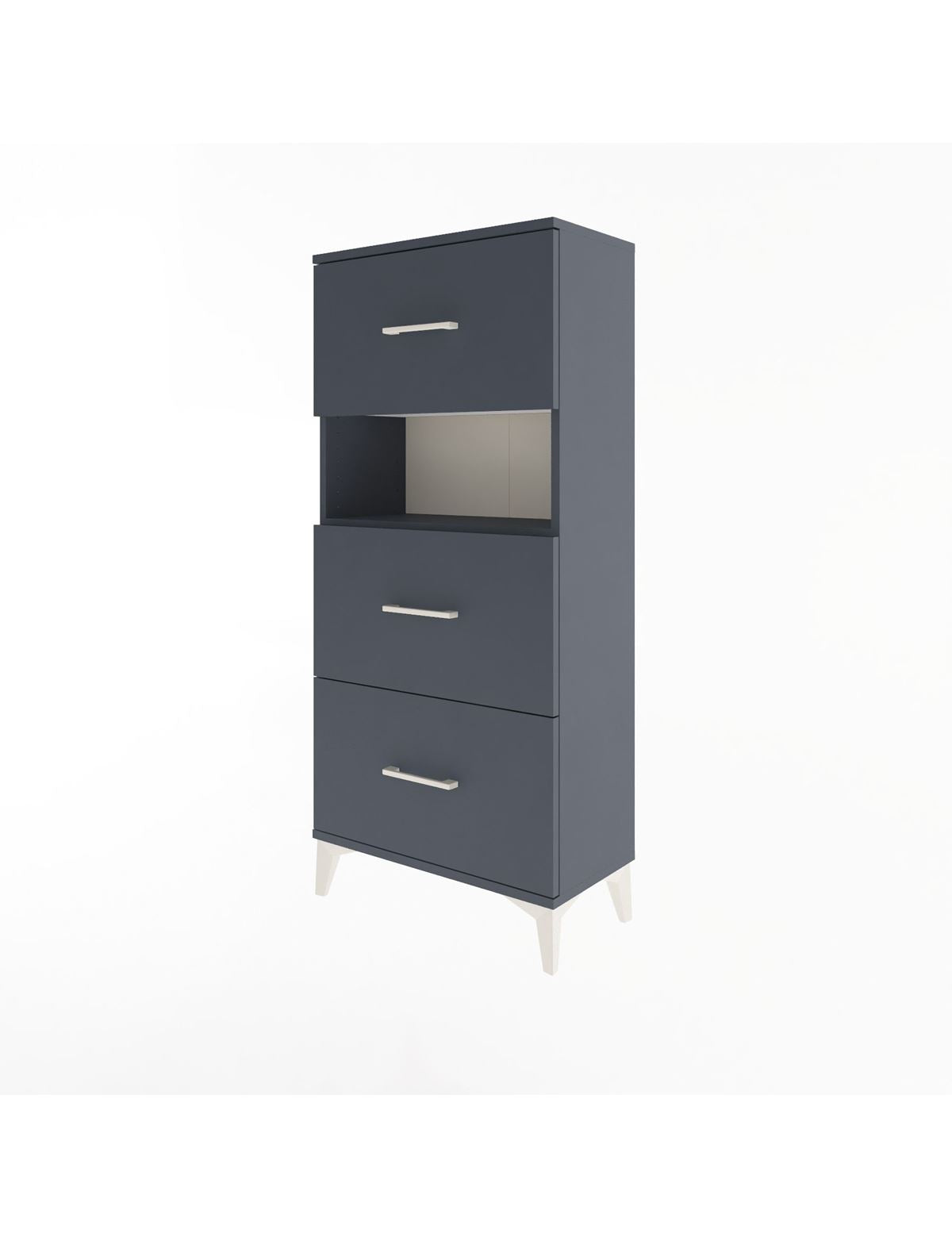 Arges Dolap Tek Raflı 3 Çekmeceli 60x30x134 - S17M106V5A