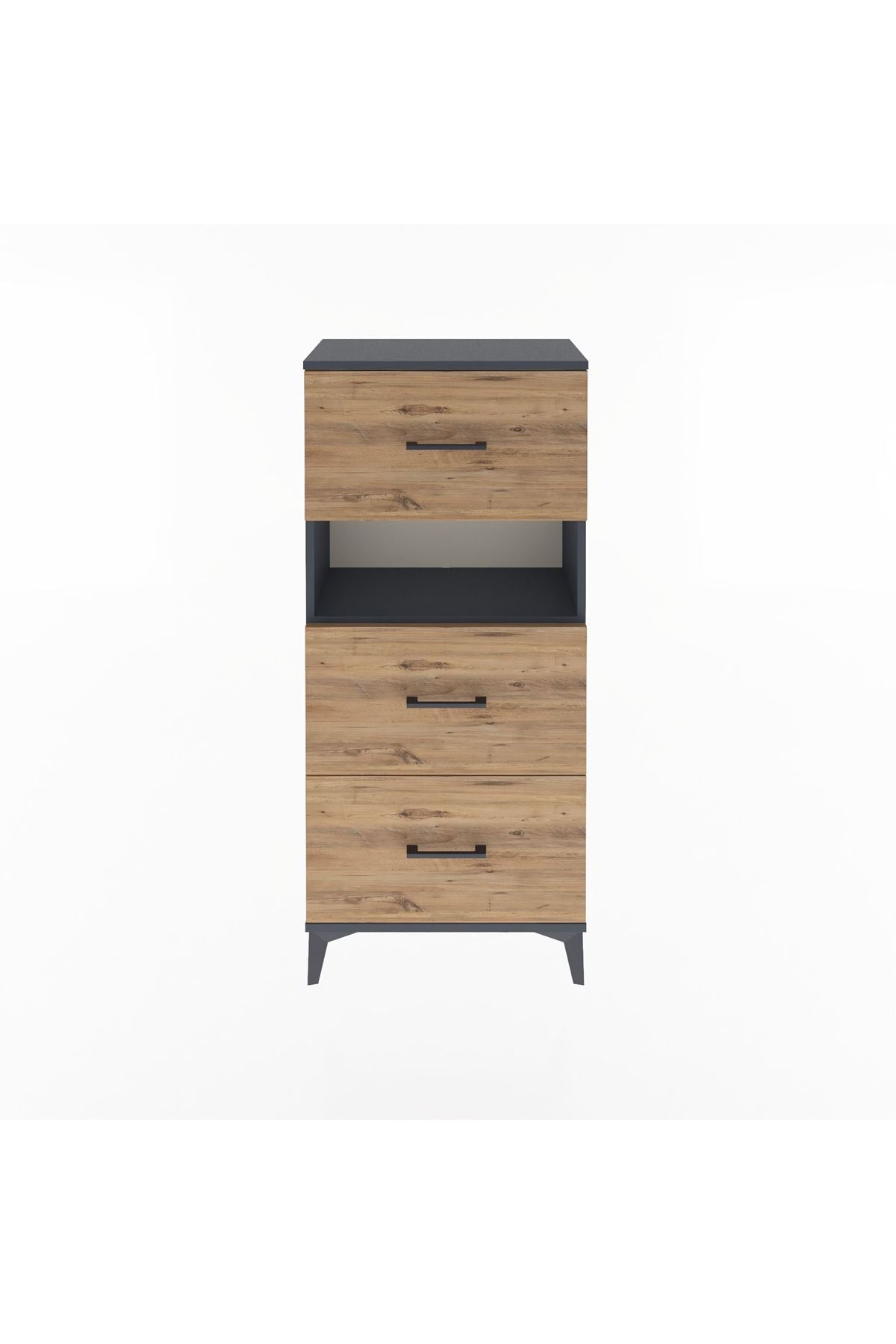 Arges Dolap Tek Raflı 3 Çekmeceli 60x30x134 - S17M106V6A