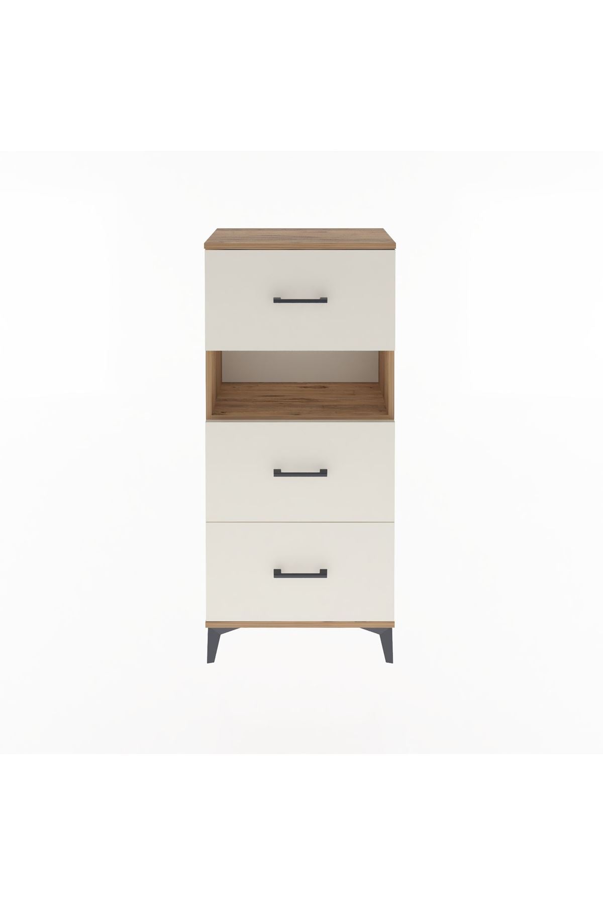 Arges Dolap Tek Raflı 3 Çekmeceli 60x30x134 - S17M106V7A