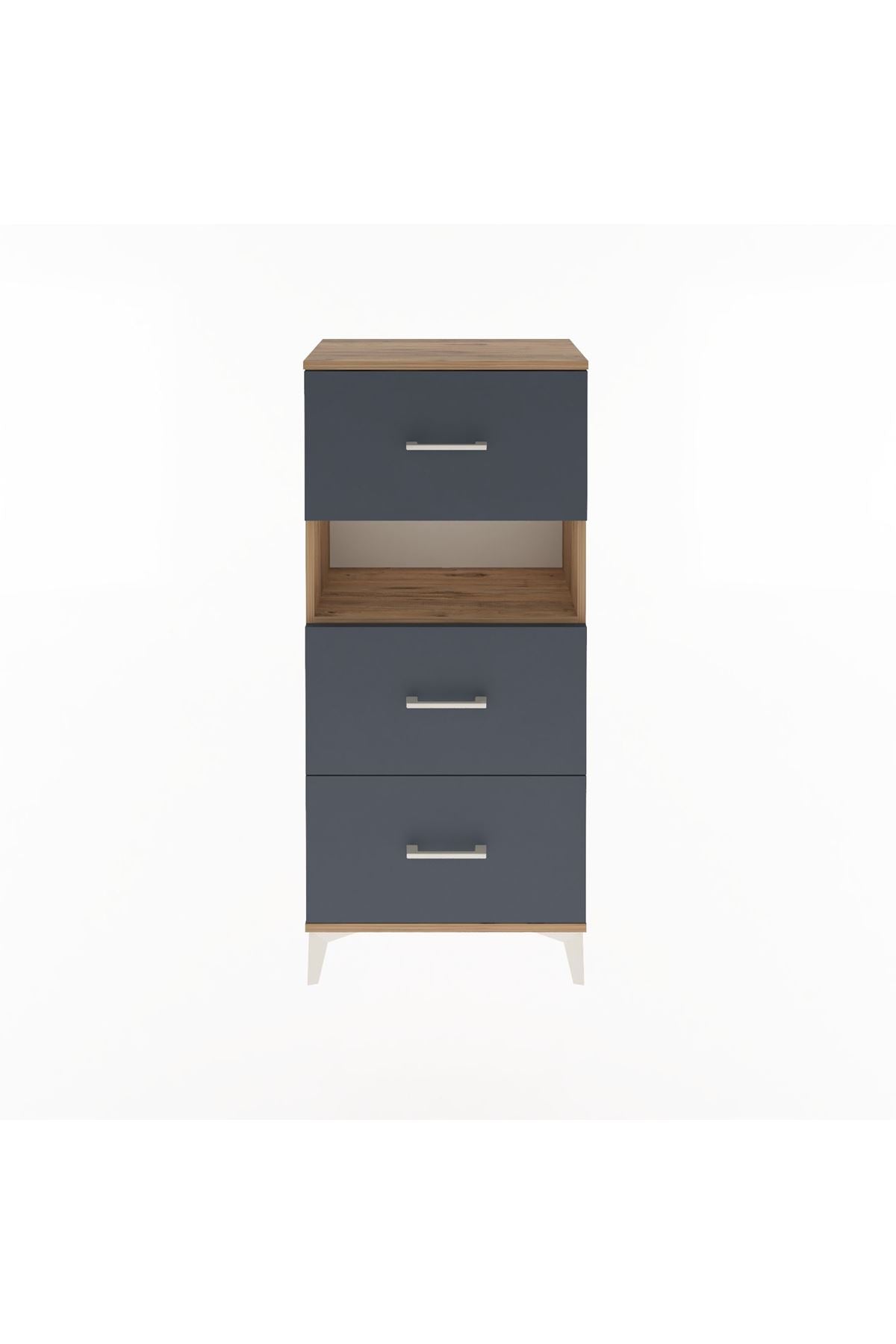 Arges Dolap Tek Raflı 3 Çekmeceli 60x30x134 - S17M106V8A