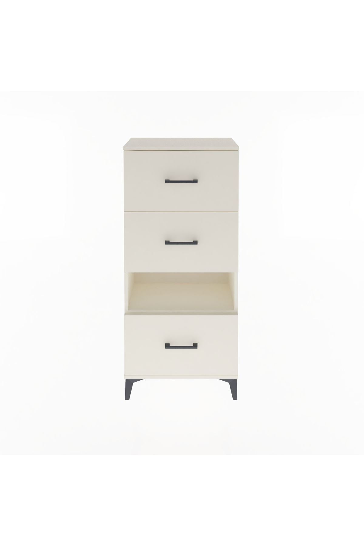 Arges Dolap Tek Raflı 3 Çekmeceli 60x30x134 - S17M107V1A