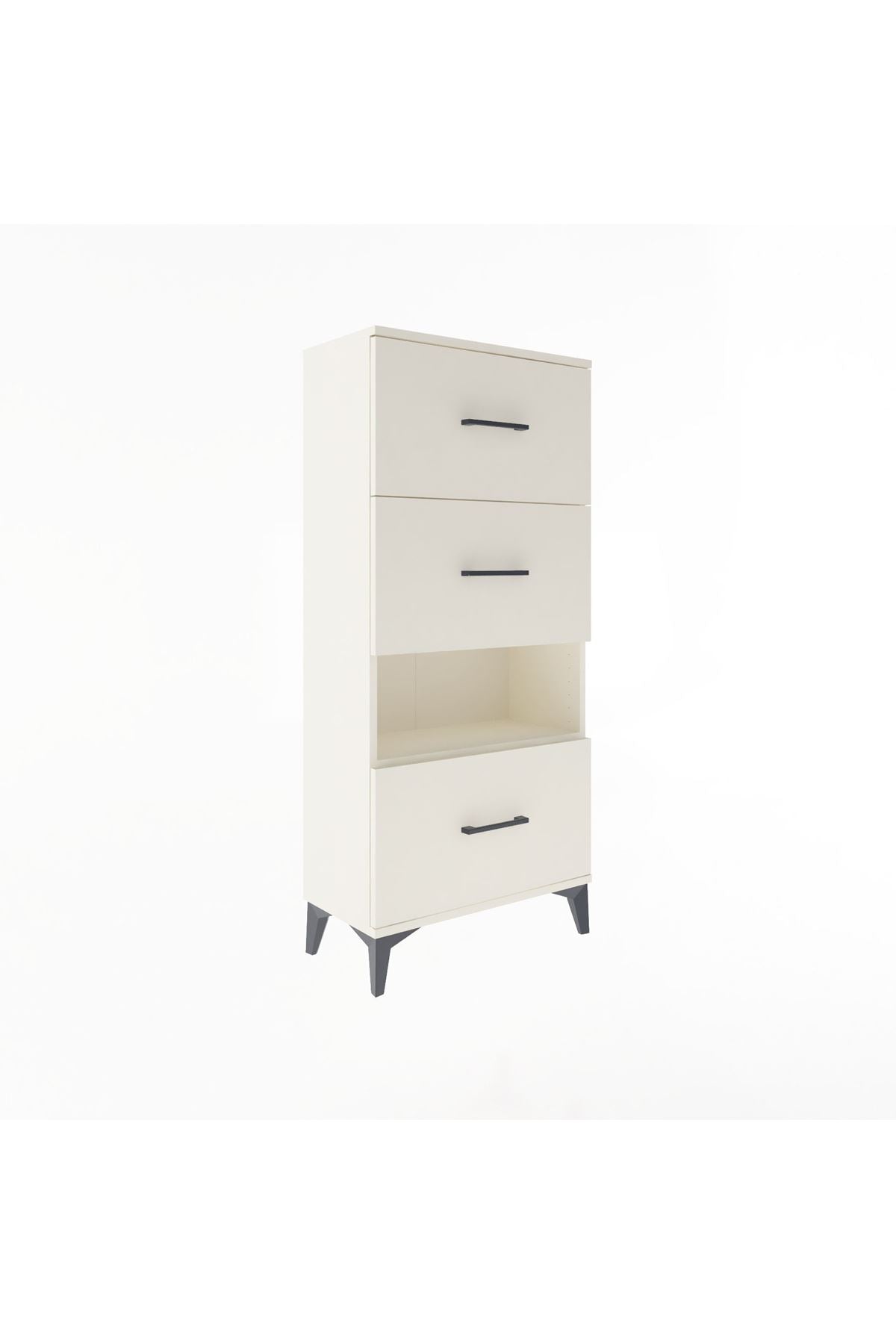 Arges Dolap Tek Raflı 3 Çekmeceli 60x30x134 - S17M107V1A