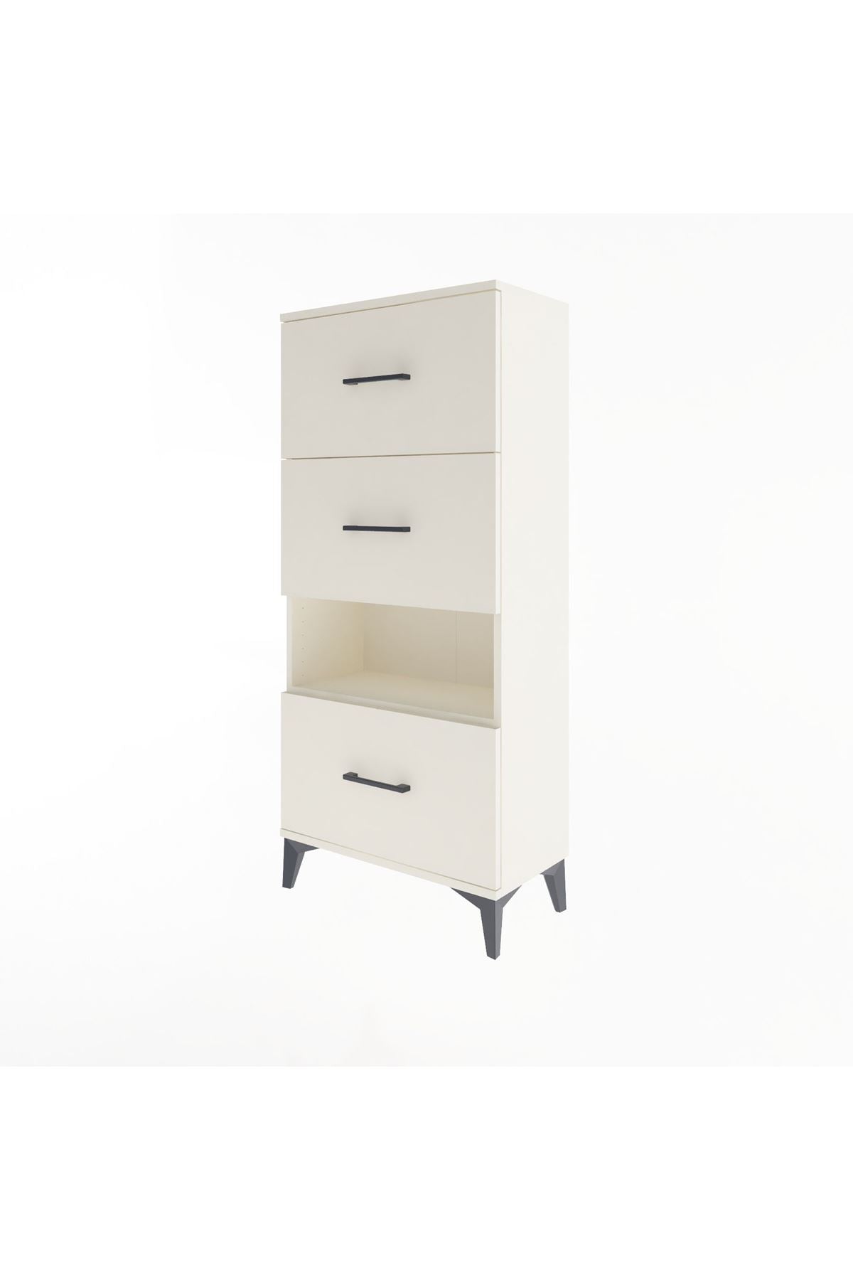 Arges Dolap Tek Raflı 3 Çekmeceli 60x30x134 - S17M107V1A