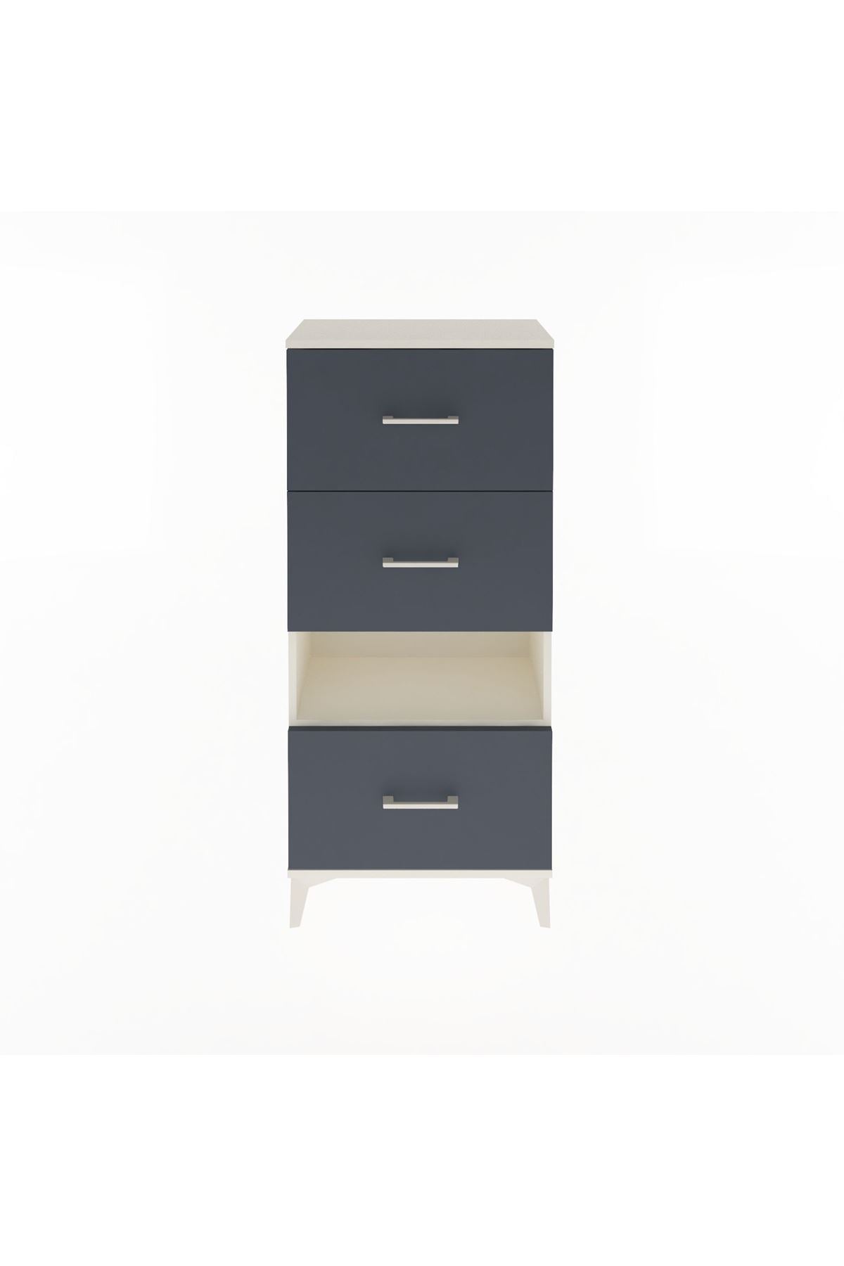Arges Dolap Tek Raflı 3 Çekmeceli 60x30x134 - S17M107V2A
