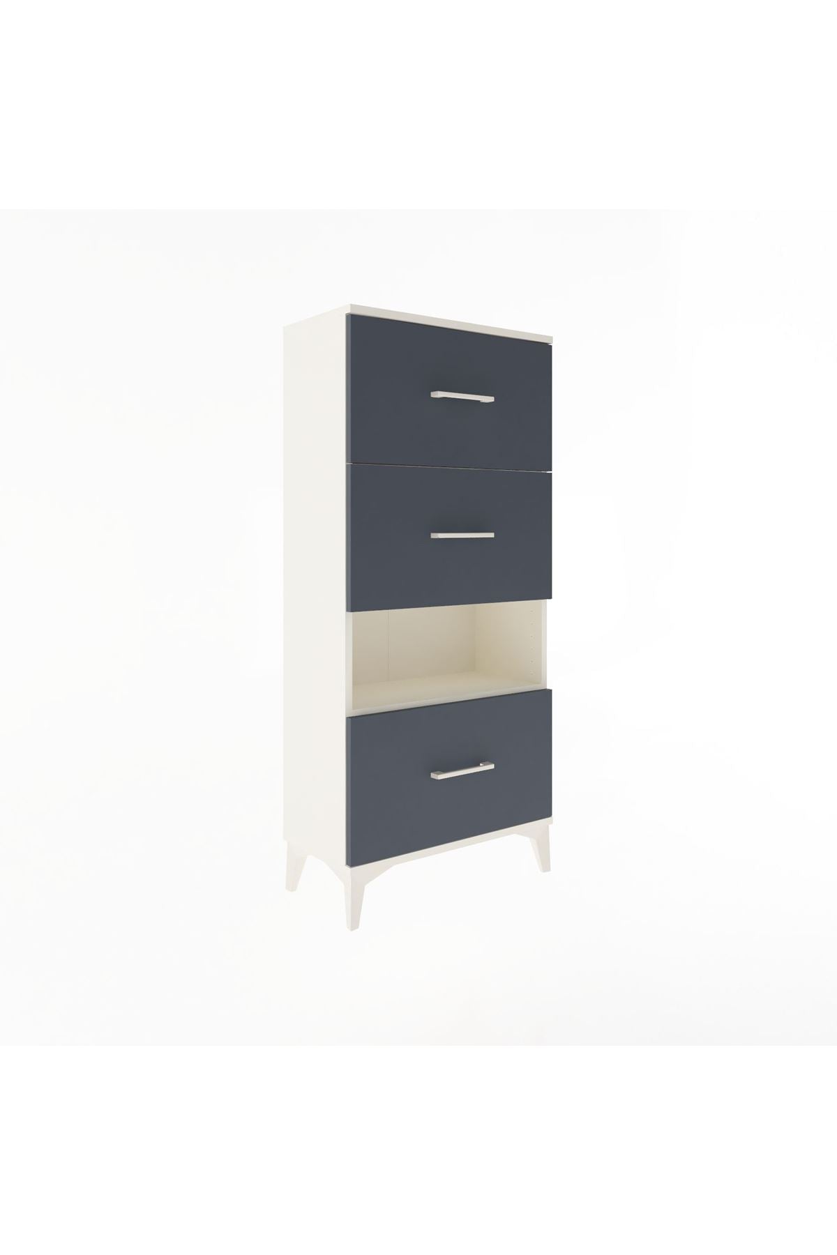 Arges Dolap Tek Raflı 3 Çekmeceli 60x30x134 - S17M107V2A