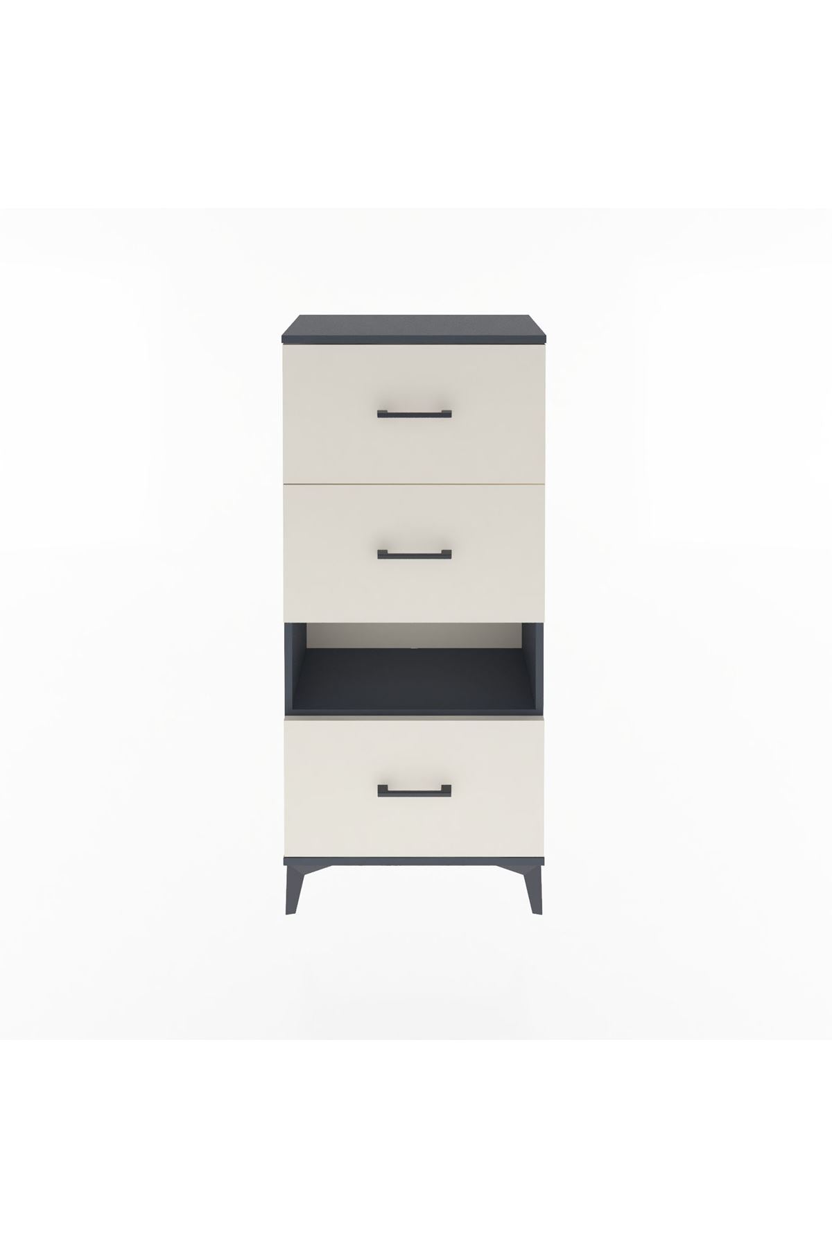 Arges Dolap Tek Raflı 3 Çekmeceli 60x30x134 - S17M107V4A