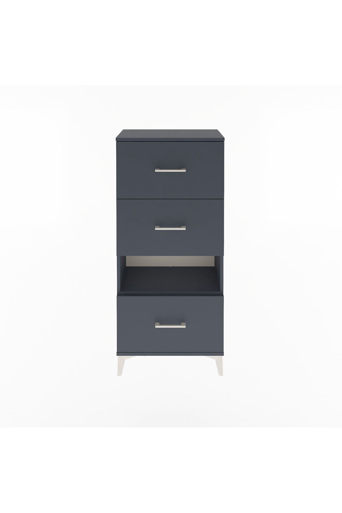 Arges Dolap Tek Raflı 3 Çekmeceli 60x30x134 - S17M107V5A