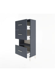 Arges Dolap Tek Raflı 3 Çekmeceli 60x30x134 - S17M107V5A