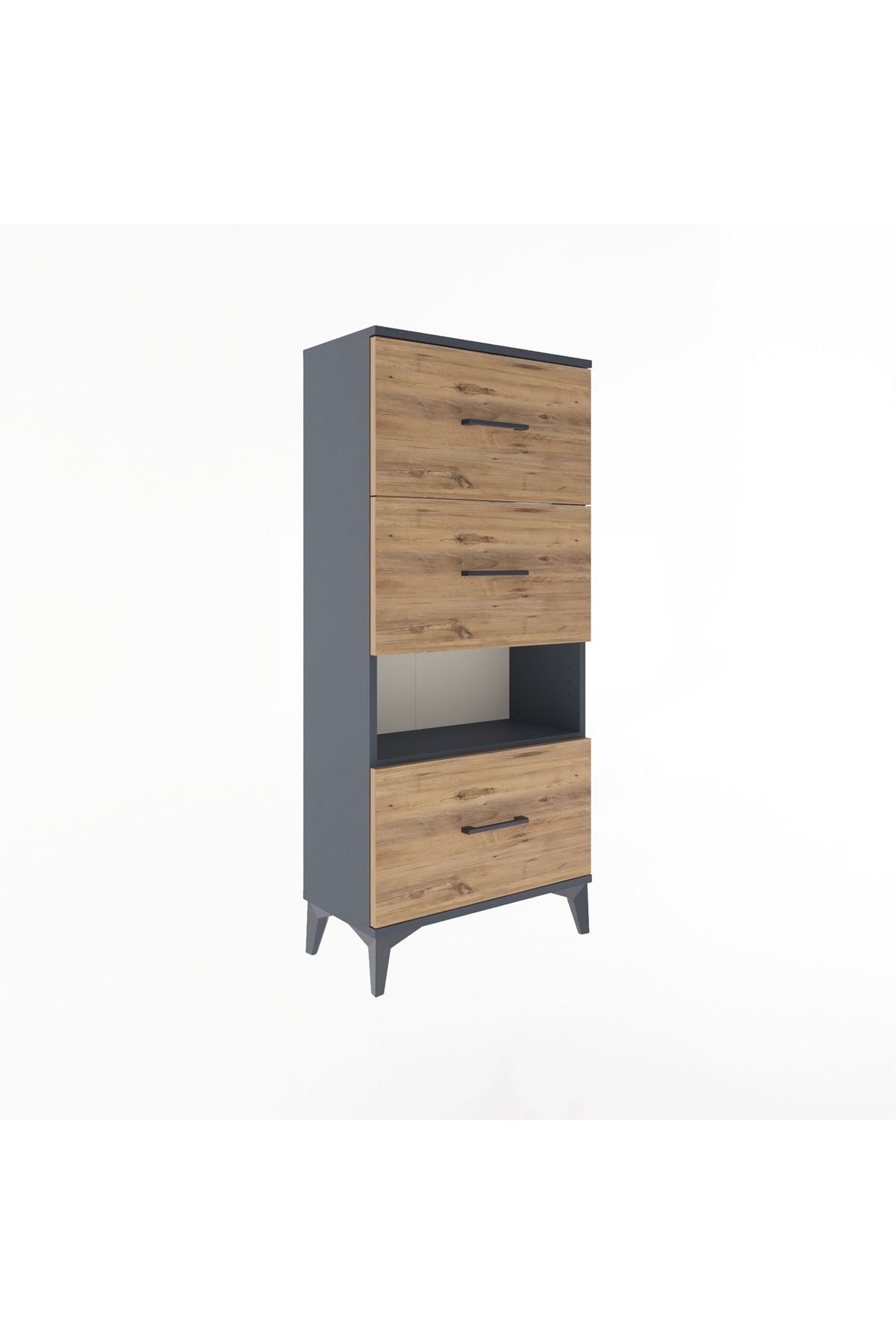 Arges Dolap Tek Raflı 3 Çekmeceli 60x30x134 - S17M107V6A