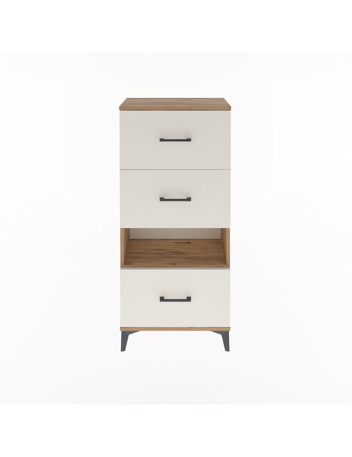 Arges Dolap Tek Raflı 3 Çekmeceli 60x30x134 - S17M107V7A