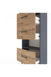 Arges Dolap Tek Raflı 3 Çekmeceli 60x30x134 - S17M107V6A