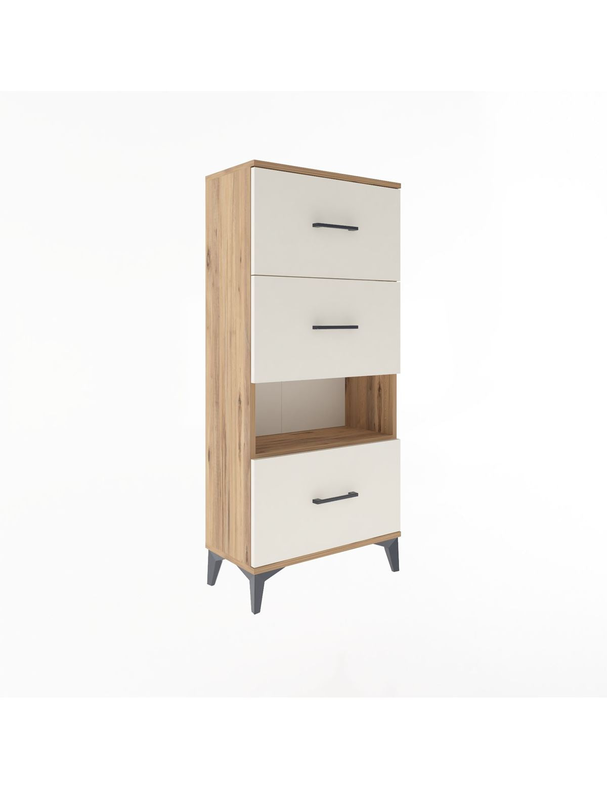 Arges Dolap Tek Raflı 3 Çekmeceli 60x30x134 - S17M107V7A